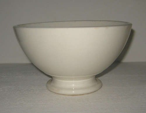 Gros bol blanc epais ancien - bol,