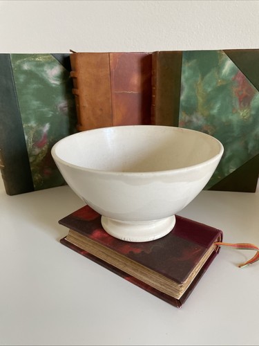 Ancien bol blanc - beige, digoin